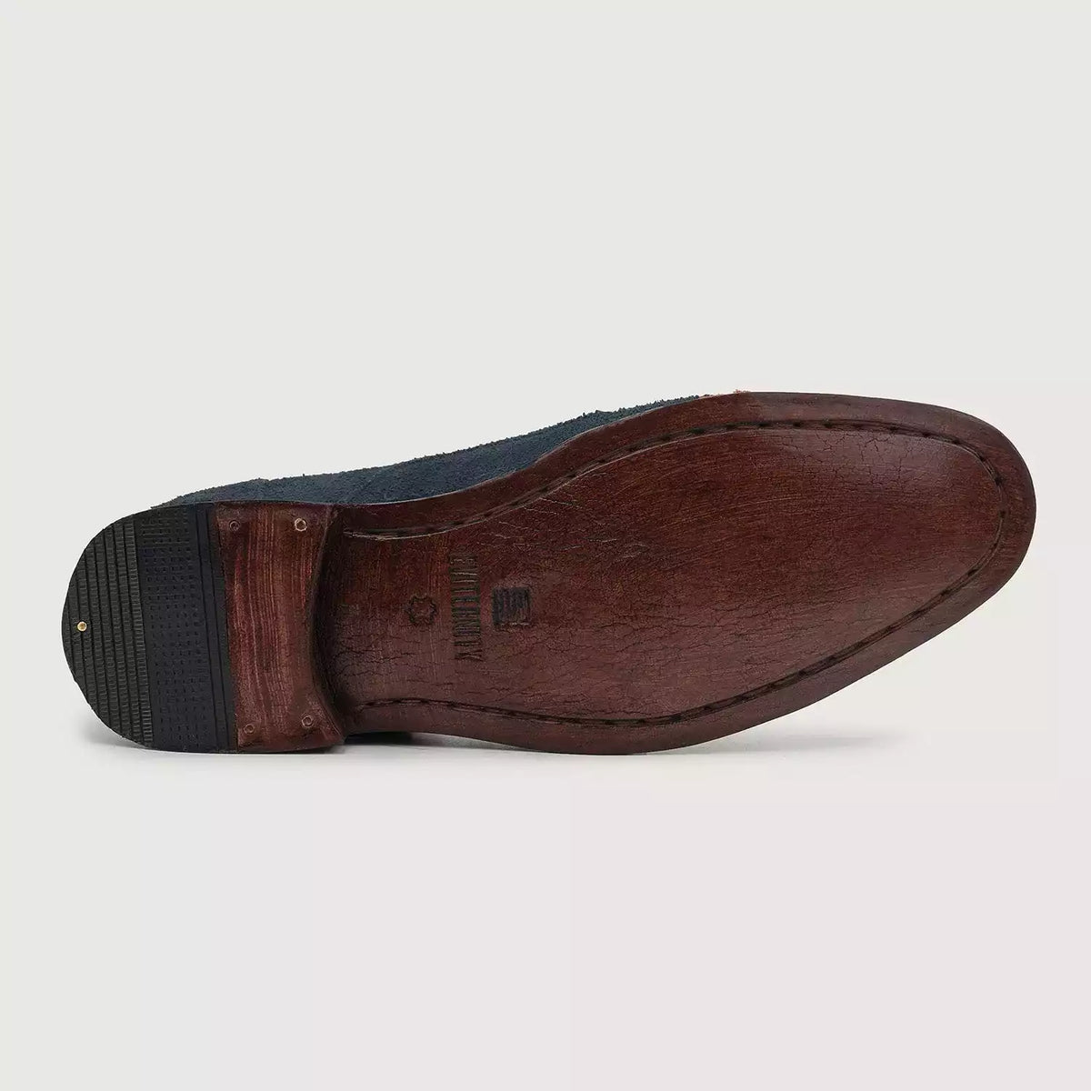 Authentic Goatskin Suede Grain Depth & Pull-Up Patina Texture Detail