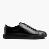 Black Full-Grain leather Sneakers - Goodyear Welt Construction & Front Toe Box Detail