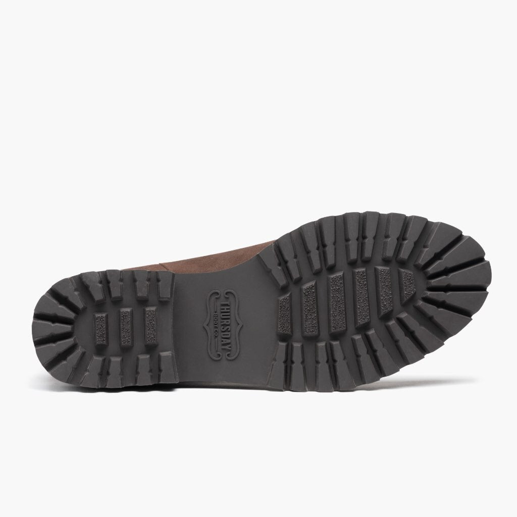 High-Traction Rubber Outsole & Lug Tread Pattern on Legend Truffle Leather Boots