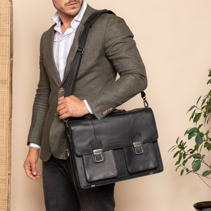 Springfield Full-Grain Leather Briefcase