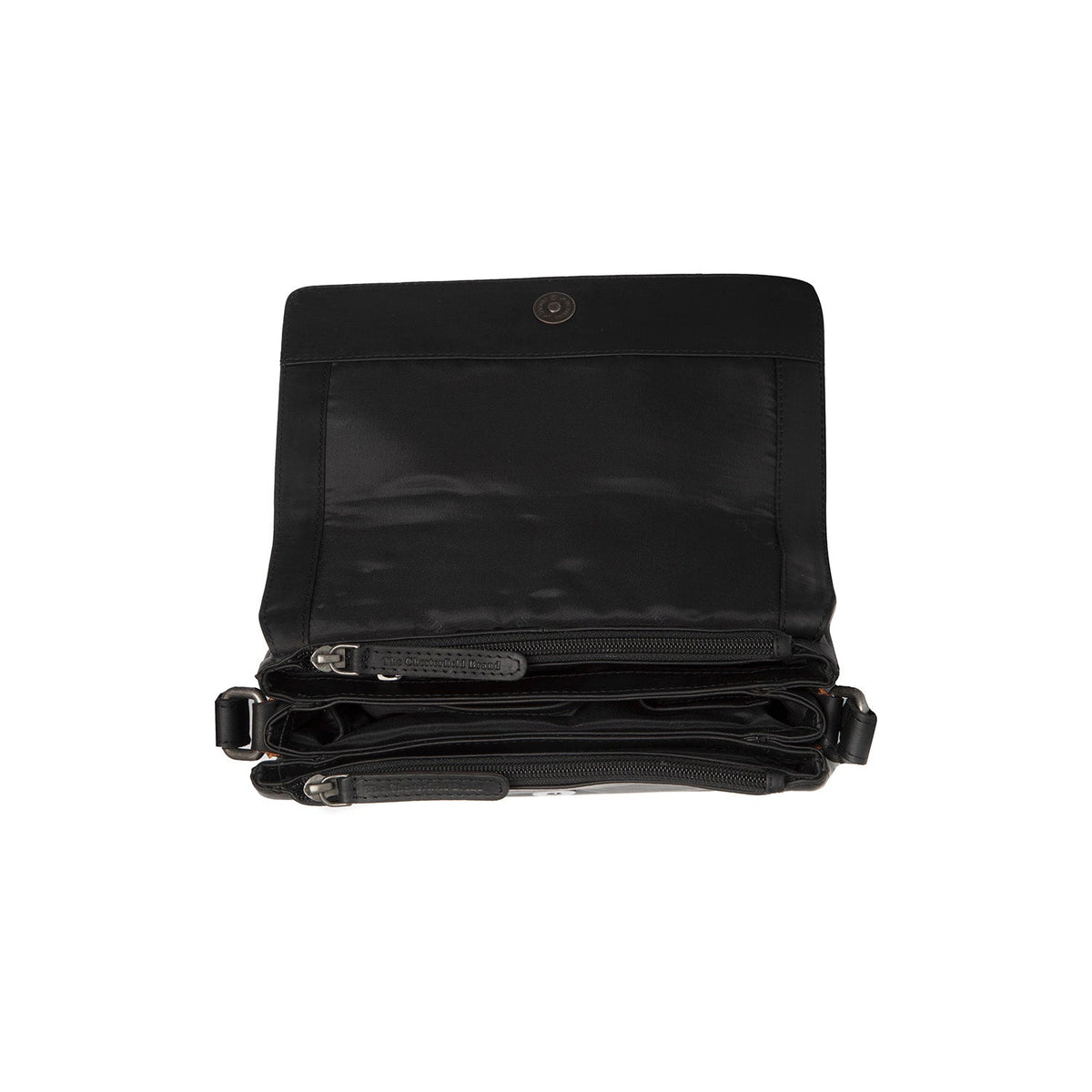 
Solid Antique Brass Hardware & Heavy-Duty Dual Zipper Detail on Forano Full-Grain Leather Crossbody Bag
