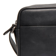 
Westmere Full-Grain Leather Crossbody Bag - Structured Side Profile Showing Gusset Depth & Expansion Capacity