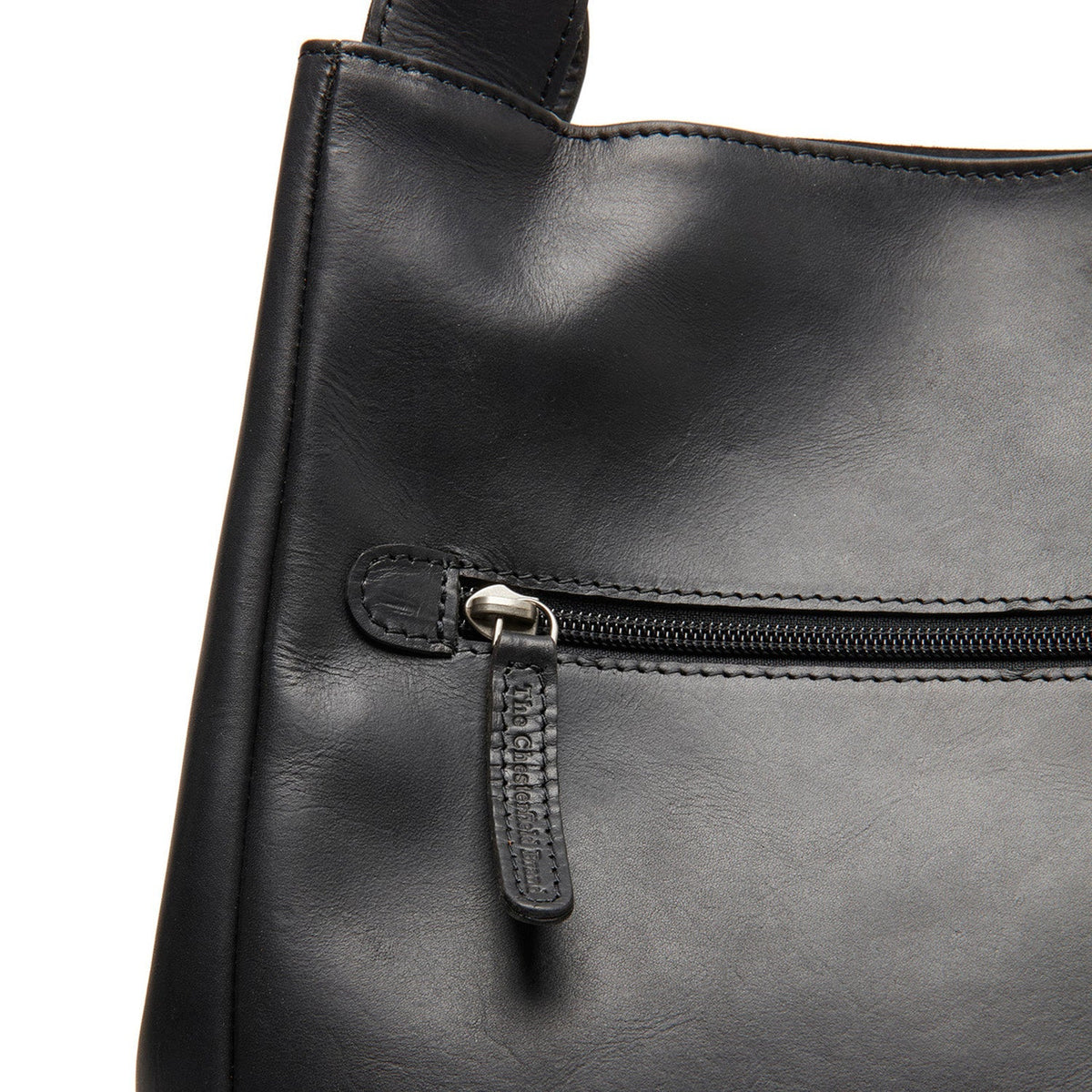 
Fioline Full-Grain Leather Handbag - Lateral Side Profile View Showing Sleeve Cut & Athletic Taper Fit