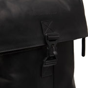 
Solid Antique Brass Hardware & Heavy-Duty Dual Zipper Detail on Savona Full-Grain Leather Laptop Backpack