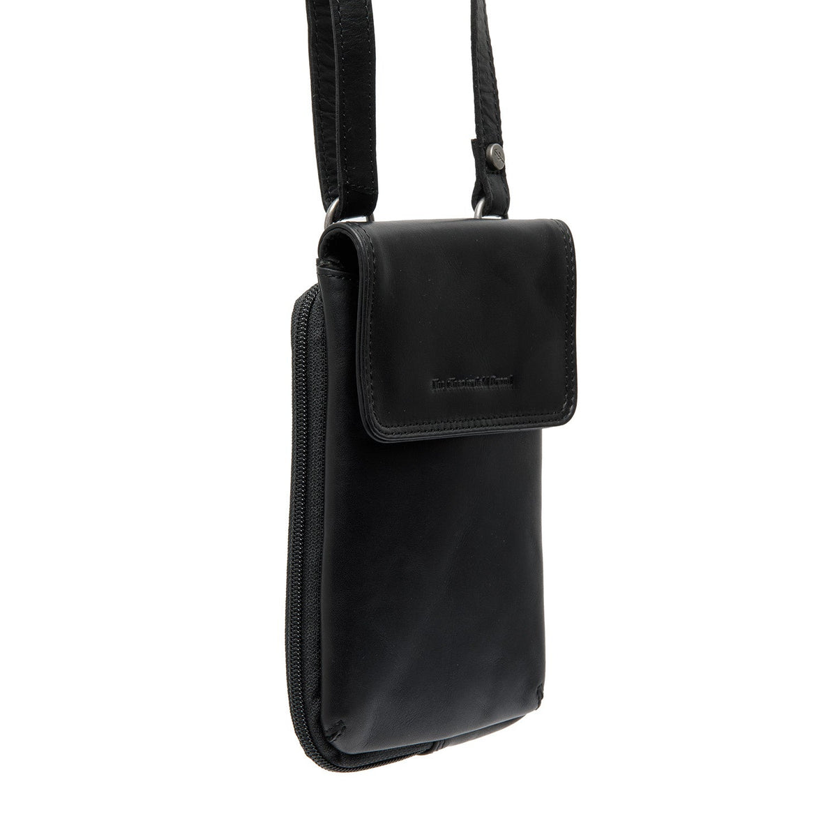 
Langley Full-Grain Leather Phone Bag in Classic 100% Full-Grain Leather - Front Profile View & Tailored Silhouette | Buy Online