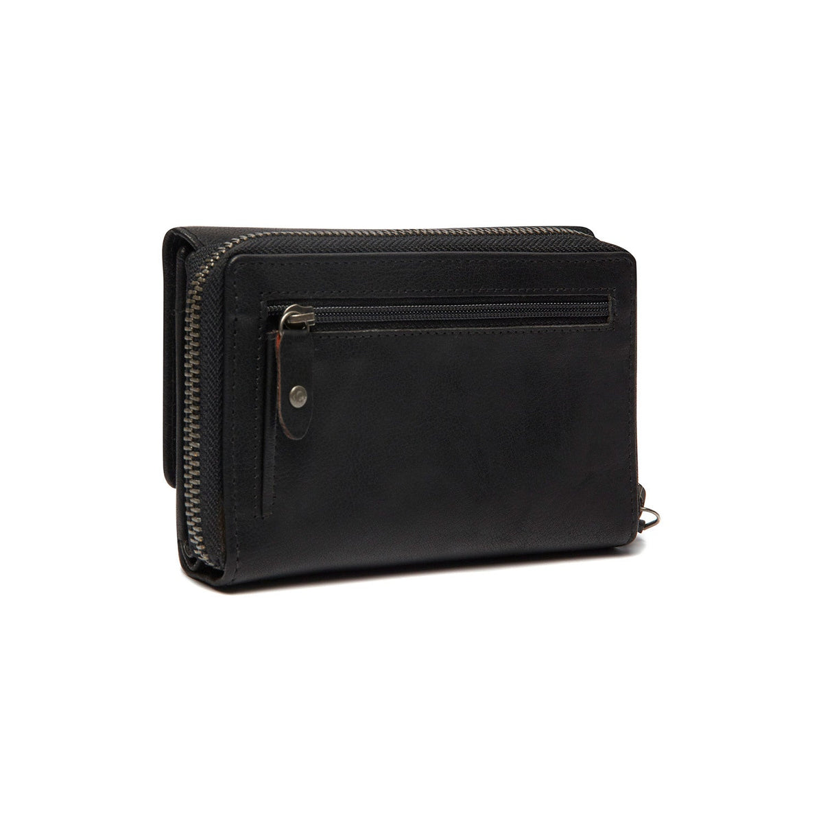 
Rhodos Full-Grain Leather Wallet - Structured Side Profile Showing Gusset Depth & Expansion Capacity