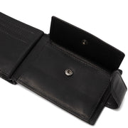 
Solid Antique Brass Hardware & Heavy-Duty Dual Zipper Detail on Yamba Full-Grain Leather Wallet