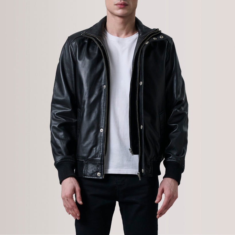 Lester Brown Suede Bomber Jacket